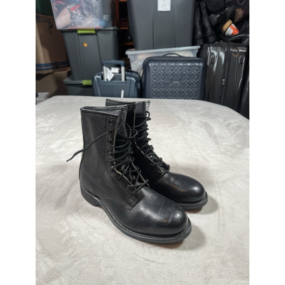 Vintage BILTRITE ANSI Z41-1983/75 Black Leather Combat Boots Steel Toe 8R